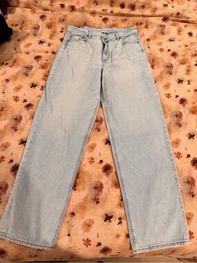 American Eagle Outfitters Strigid Super High-Waisted Baggy Straight Jean